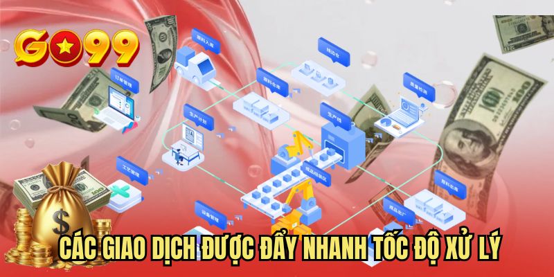Các giao dịch được đẩy nhanh tốc độ xử lý