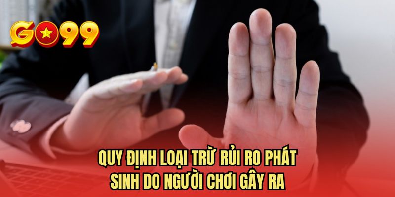 Quy định loại trừ rủi ro phát sinh do người chơi gây ra